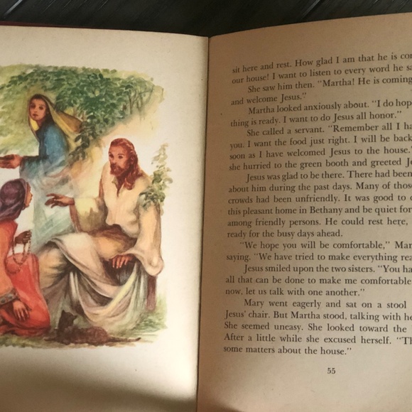 Rare VTG '47 Jesus & His Friends~Mary A. Jones HC Book Illustrated Rand McNally - Picture 10 of 16